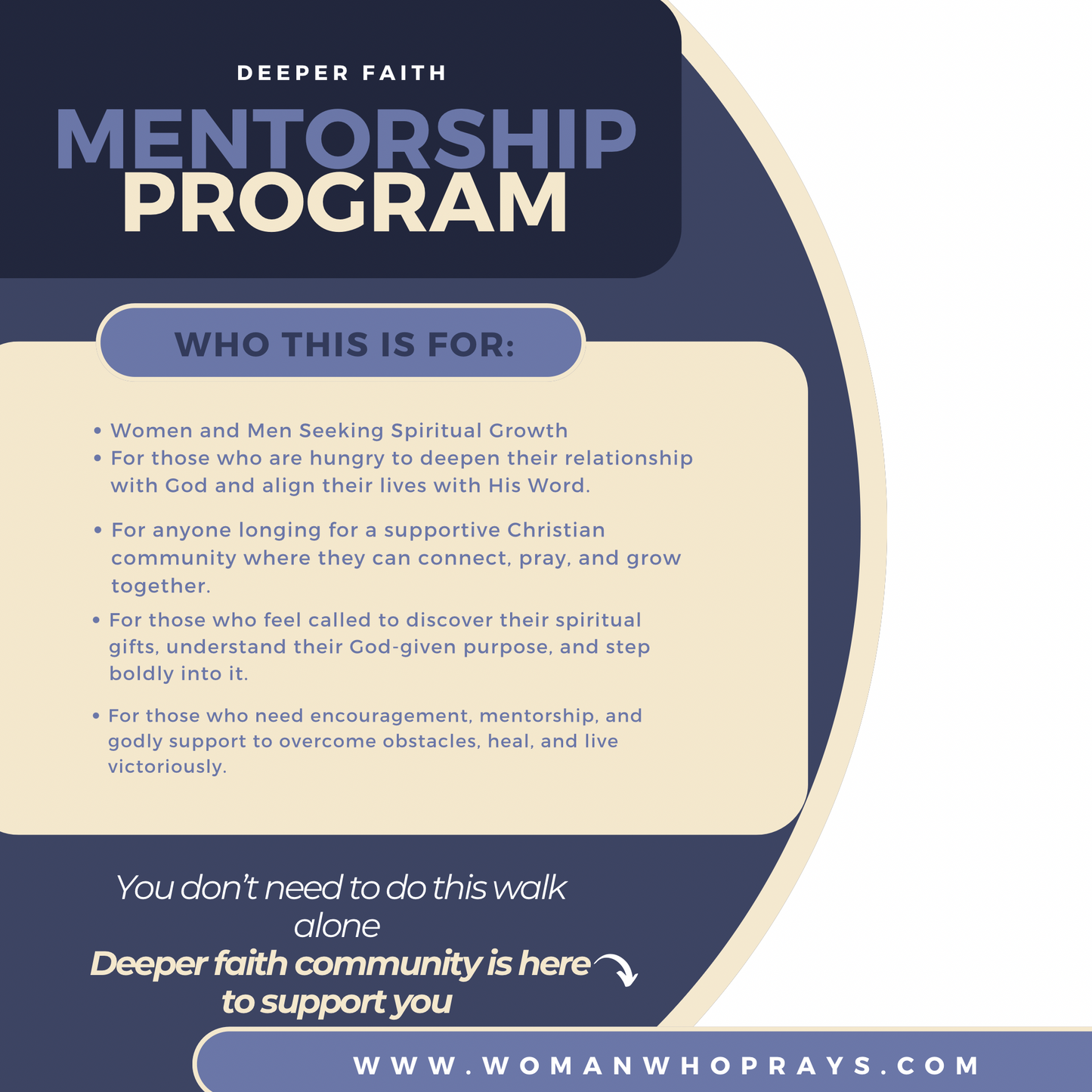 Deeper faith community (Mentorship)